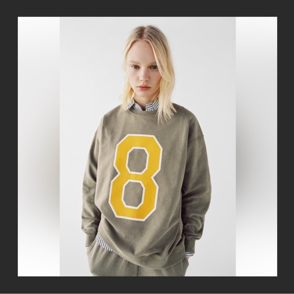 Zara Washed Vintage look Sweatshirt Size L - Picture 10 of 10